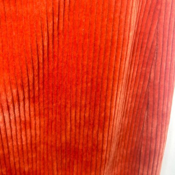 Anthropology Size Medium Pencil Skirt Lined Orange Velour Soft - Picture 3 of 8